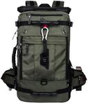 Kiepoar Hiking Backpack 40L Travel Backpack Waterproof for Outdoor Sports Travel 3 in 1 Backpack Shoulder Bag Crossbody and Handbag Large Sports Bag Anti-theft with Shoe Compartment