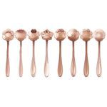 Yindella Stainless Steel Spoon Set of 8 Table Spoon 12x4 cm Housewarming Gift Food Grade Silverware for Home Kitchen Restaurant Polished (Rose Gold)