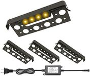 RNEHON 4Pack 7 Inch 1.5W LED Hardscape Lighting Retaining Wall Lights,IP67 Waterproof Hardscape Paver Light Outdoor Step Lights，12V AC/DC 2700K Warm White Paver Lights,50,000 Hours Lifespan