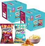 Gluten Free Lentil Crisps Multipack - Pack of 64 Vegan Proper Chips BBQ & Salt Vinegar Low Calorie Snack Healthy Snacks for Kids Lunch Box, Birthday Party Food, Movie Night Sold by Slamtech