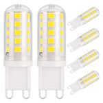 DiCUNO G9 LED Bulbs Cool White 6000K, 3W, 30-40W Halogen Equivalent, 410LM, Not Dimmable, Energy Saving G9 LED Light Bulbs for Chandelier, Ceiling Lights, 6 Pcs