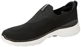 Skechers-Women's Walking Shoes-GO Walk 6 - Vibrant SMILE-124530-BKW-7 Black
