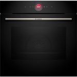 Bosch HBG7341B1, Series 8 Smart Built-in Oven, 60 x 60 cm,Black, Dirt-Repellent & Self-Cleaning, Air Fry, Bosch Assist Automatic, 3D Hot Air, Colour Touch Screen & Operating Ring