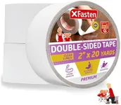 XFasten Removable Double Sided Tape Clear 2 inch x 20 Yards (Pack of 3, 180 Feet Total) Transparent Residue-Free Clear Double Sided Tape Heavy Duty for Crafts, Wall, Fabric, Dress, and Carpet