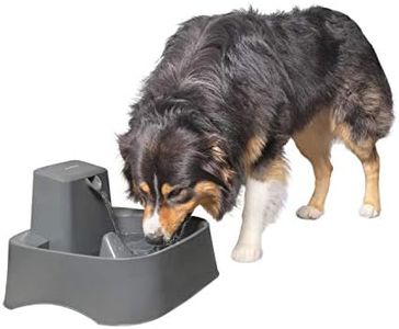 PetSafe Drinkwell 7.5 Litre Dog and Cat Water Fountain, Best for Large Dog Breeds and Multiple Pet Households, Easy-to-Clean Design, Filter Included, Grey (PWW17-16735)