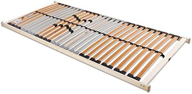 BeCo Lattenrost 90x200 cm Medistar fertig montiert/TÜV Zertifiziert/5 Zonen/28 Leisten/für alle Matratzen/Höhe 4,5 cm/Lattenroste produziert in Deutschland