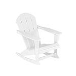 WO Home Furniture Patio Rocking Chair Classic Outdoor HDPE UV Weather Resistant (White)