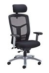 Office Hippo Desk Chair, Ergonomic Heavy Duty Office Chair, Fully Adjustable For Extra Comfort & Support, Torsion Control Computer Chair For 24 Hour Use, 152kg User Weight - Black