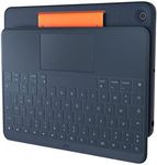 Logitech Rugged Combo 3 Touch iPad Keyboard Case (7th, 8th & 9th Gen - 2019, 2020, 2021) with Trackpad and Smart Connector for iPad, 10 Per Pack, German QWERTZ Layout - Blue