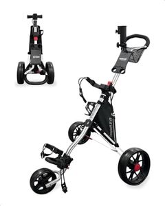 Caddytek Golf CaddyLite 11.5 V3 Superlite Deluxe Push Cart Silver