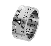 Retroworks Sundial Ring Silver Finish Size 08