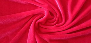 Shakti Fashion Stretch Velvet Velour Crimson Color Fabric-Rani Color/Dark Pink/Dark Red/Ruby (1 Meter)