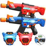 Rechargeable Laser Tag Guns Toys Set of 2 with Upgraded LED Digital Multi-Functional Vests Birthday Gifts for Kids Boys Girls 8 9 10 11 12+ Years Old Teens Adults Christmas Indoor&Outdoor Activities