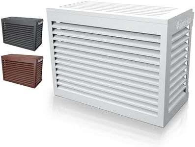 Airdeko Premium Mini Split AC Air Conditioner Cover for Outside Units - Decorative Metal Mini Split Condenser Cover - Rustproof, All-Season Outdoor Protection with Sleek Design - Secure & Durable (S)