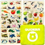 Educational Toys for 1 2 3 Years Old Girls and Boys - 6 Wooden Puzzles for Kids - Montessori Toys For 3 yo by QUOKKA - Fun Animals Learning Games for 2-4