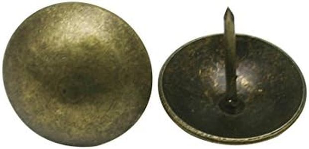 Amanaote Metal 1” Diameter Antique Brass Hardware Upholstery Clavos Decorative Nails Tacks(Pack of 30)
