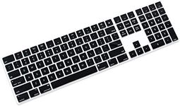 OJOS Keyboard Cover Compatible with 2017-2019 Apple Magic Keyboard with Numeric Keypad US Layout Model MQ052LL/A and A1843- Black