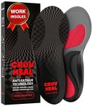 (New) Work Orthotic Insoles - Anti Fatigue Medium Arch Support Shoe Insert Men Women - for Plantar Fasciitis Flat Feet Leg - Relieve Foot Pain - Work Boot Insoles for Standing All Day (M, Gray)