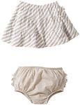 Burt's Bees Baby Little Girls' Striped Reversible Skirt (Toddler/Kid) - Sand, Sand, XXS