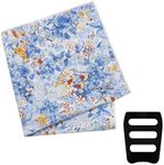 GHTIYLP Floral Pocket Squares for Men with Holder Printed Flower Mens Handkerchief Cotton Suit Pocket Hanky for Wedding