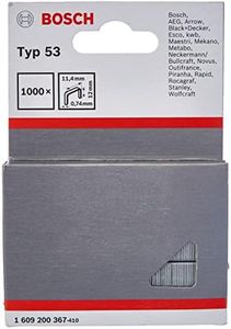 Bosch 1000x Fine Wire Staples Type 53 (for Textiles, Carton, 11.4 x 0.74 x 12 mm, Accessories for Tackers)