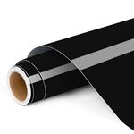 Permanent Vinyl for Cricut, 12"x4ft Black Self Adhesive Vinyl Roll for Cricut and Silhouette Cameo, Black Vinyl for Party Decoration, Window Stickers, Home Decor