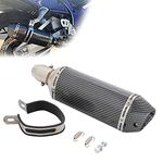 JFG RACING 51mm Motorcycle Exhaust,1.5-2 Inch Inlet Slip On Exhaust Motorcycle Exhaust Muffler Pipe for Street Bike Motorcycle Scooter