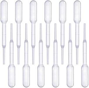 EKIND Plastic Squeeze Transfer Pipettes Suitable for Chocolate, Cupcakes, Strawberries, Ice Cream, Cakes, Children's Painting, Kitchen (0.2ml, Gradulated, Pack of 12)