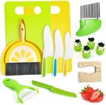 Montessori Kitchen Tools for Toddlers Kids Cooking Sets Safe Knife Set for Real Cooking Include Toddler Knives Cutting Boards Sandwich Cutters Peeler for Birthday (15 Pcs)