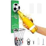 ZONSUSE Magnetic Bottle Opener with Catcher, Football Wall Mounted Metal Beer Opener, Novelty Beer Gift Ideas for Men Dad Husband Him, Perfect for Home Bar Accessories, Pub, Birthday Presents