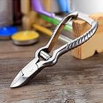 Toenail Clippers for Thick Nails/Nail Nipper, Surgical Steel Grade, Brushed Stainless Steel, 5" Long Podiatrist Tool