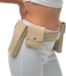 Cosplaya Star Belt with Pockets Holster Women - Cream White Girls Teens Adult Cosplay Halloween Costume Adult Girls, Cream, One Size