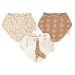 Crane Baby Muslin Bandana Bib Set Kendi Collection (Pack of 3, Size 47 x 23 cm)