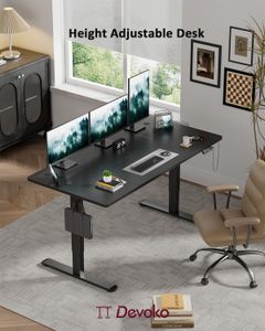 Devoko Electric Standing Desk – Adjustable Height, Black