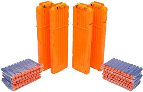 Linn James 4 Pack of 18-Dart Bullet Quick Reload Clips - This Magazine Cartridge is Great for Play with Nerf Guns N-Strike Elite Series Foam Dart Blasters and Accessories