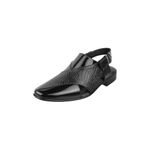 Mochi Men Black Patent Leather Pathani Sandal UK/7 EU/41 (18-1414)