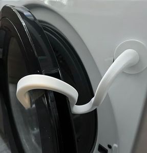 QUMOX Magnetic Front Load Washer Door Prop, Flexible White Washing Machine Door Holder, Keeps Washer Door Open, Fits Most Washing Machines