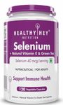 HealthyHey Nutrition Selenium & Natural Vitamin E + Green Tea, Supports Immune Health - 120 Veg Capsules