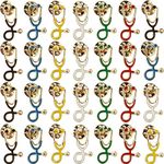 GXXMEI 30PCS Stethoscope Brooch Pins Stethoscope Enamel Lapel Pin Clothing Bags Decoration Brooch for Girls Medical Students Doctor Nurse Graduation Presents (Multuicolor)