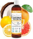 Kapuluan Coconut Oil Pulling for Teeth and Gums Mouthwash, 100% Pure and Natural, Non-GMO, Ayurvedic – Refreshing Lemon Essential Oil, Orange Essential Oil, and Grapefruit Essential Oils