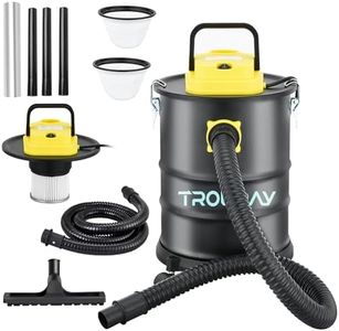 TROURAY Fireplace Ash Vacuum Cleaner, 4 Gallon Heat Resistant Lightweight Canister Vacuum Cleaner with 1000W Powerful Suction Blowout for Fireplaces, Pellet Roasters, Woodstoves Pellet Ash Vacuums