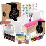 CraftZee Complete Deluxe Soap Making Kit| DIY Soap Kit| Make Your own Soap with All Soap Supplies and Accessories Included | Great Beginners Set | DIY Homemade Soap