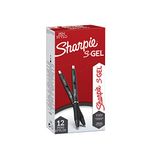 Sharpie S-Gel | Gel Pens | Medium Point (0.7mm) | Black Ink | 12 Count