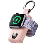 JOYROOM Portable 2000mAh Wireless Charger Compatible for Apple Watch Series 9/8/7/6/5/SE/4/3/2/UItra 2/Ultra, Compact Magnetic iWatch Charger Keychain Style Travel Essentials