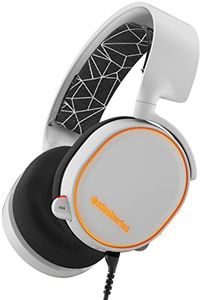 SteelSeries Arctis 5 Legacy Edition, RGB Illumination Gaming Headset, DTS 7.1 Surround for PC, PC/Mac/Playstation 4/Mobile/VR - White