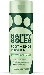HAPPY SOLES Shoe Deodorizer & Foot Powder - Ultimate Foot Powder for Smelly Feet & Odor Control - Sweat-Absorbing & Long-Lasting Freshness - Ideal for Sweaty Feet & Unpleasant Shoe Smell