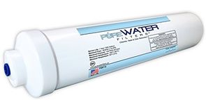 Inline Water Filter For Refrigerators, Ice Makers, Coffee Makers, Water Fountains, Water Coolers, Sink Faucets, RV, Campers, and Boats - with 1/4" Quick-Connect Fittings