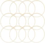 Bamboo Rings for Crafts, Macrame, and Dreamcatchers (9 in, 12 Pack)