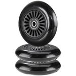 AOWISH Sit Down 3-Wheel Scooter Replacement Wheels with Bearings ABEC-9 for Easy Rollers and Classic Ride on Toy Gifts, Ride-On Toys & Accessories for Kids Boys and Girls, Set of 3 (Black)