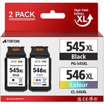 ATOPINK 545 546 Ink Cartridges, Printer Ink 545 546 Replacement for Canon 545 546 Ink Cartridges, PG-545 Black CL-546 Colour XL, for Pixma MX495, TR4550 TR4551, TS3350 TS3150, MG3050 MG2500 MG2550s